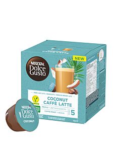 Nescafé Coconut Caffè Latte package and capsule for Dolce Gusto