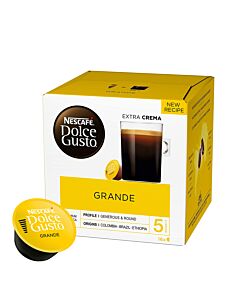 Nescafé Grande package and capsule for Dolce Gusto