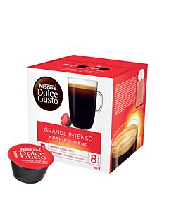 Nescafé Grande Intenso Morning Blend package and capsule for Dolce Gusto