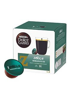 Nescafé Zoégas Morgonstund package and capsule for Dolce Gusto