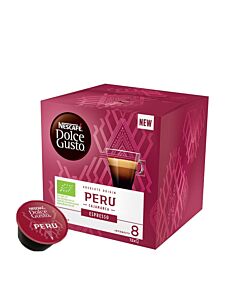 Nescafé Peru Espresso package and capsule for Dolce Gusto