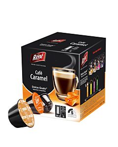 Café René Café Caramel paquete de cápsulas de Dolce Gusto
