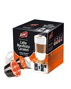 Café René Latte Macchiato Caramel paquete de cápsulas de Dolce Gusto
