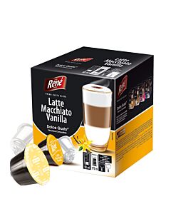 Café René Vanilla Latte Macchiato paquete de cápsulas de Dolce Gusto
