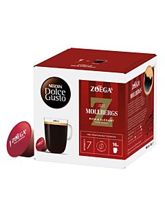 Zoégas Mollbergs Blandning package and capsule for Dolce Gusto