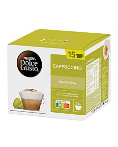 NescafÃ© Cappuccino Big Pack package and capsule for Dolce Gusto