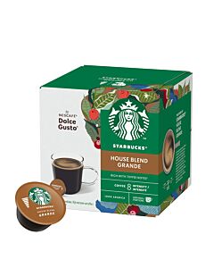 Starbucks Grande House Blend package and capsule for Dolce Gusto