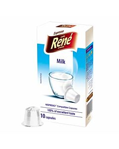 Café René Milk Packung und Kapsel für Nespresso®