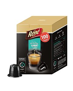 Café René Lungo Big Pack Packung und Kapsel für Nespresso®