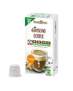 FoodNess Ginseng Coffee paquete de cápsulas de Nespresso
