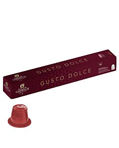 Gran CaffÃ© Garibaldi Gusto Dolce package and capsule for NespressoÂ®