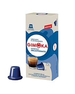 Gimoka Espresso Decaffeinato paquete de cápsulas de Nespresso
