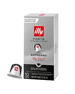 illy Espresso Forte package and capsule for Nespresso®