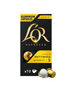 L'OR Lungo Mattinata package and capsule for NespressoÂ®