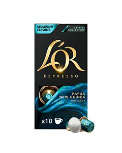 L'OR Papua New Guinea package and capsule for NespressoÂ®