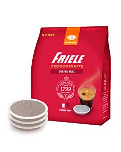 Friele Frokostkaffe Medium Cup package and pods for Senseo