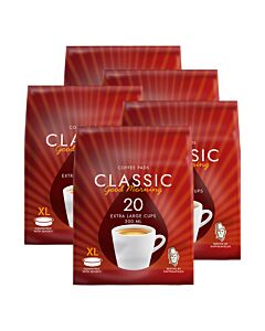 5 paquetes con Kaffekapslen Classic Extra Large para Senseo