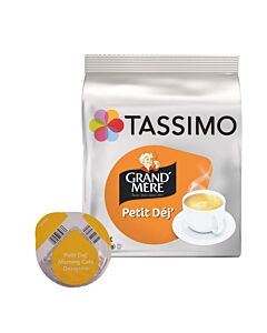 Grand Mère Petit Déj' package and capsule for Tassimo