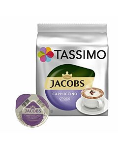 Jacobs Cappuccino Choco package and capsule for Tassimo