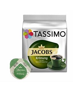 Jacobs Krönung package and capsule for Tassimo